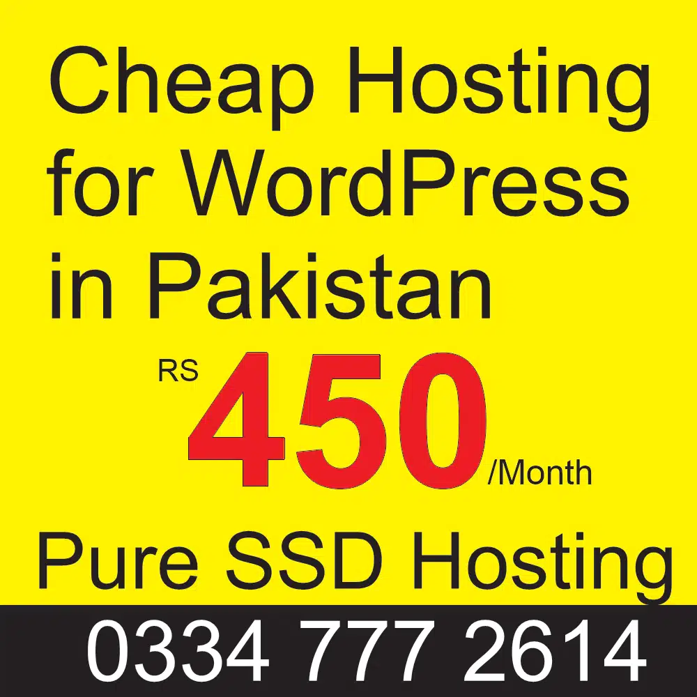 cheap hosting for wordpress in pakistan