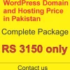 wordpress domain and hosting price in pakistan package