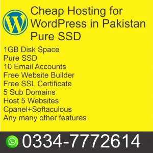 cheap hosting for wordpress price in pakistain pure ssd