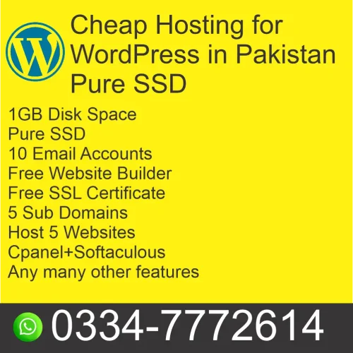 cheap hosting for wordpress price in pakistain pure ssd
